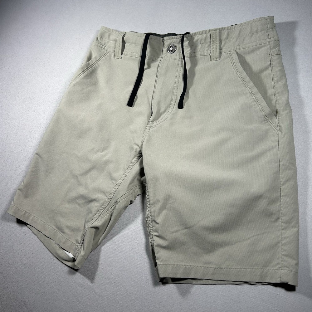 Kuhl Shorts Mens 30 Khaki Hiking Stretch Nylon Drawstring Outdoor Travel Tech 9"